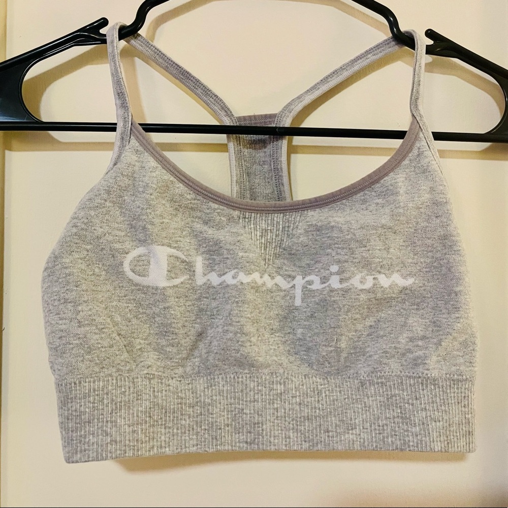 Grey gray Champion sports bra